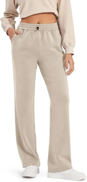 G4Free Smoofit Wide Leg Sweatpants Yoga Pants with Pockets Drawcord Casual Lounge Pants Modal Soft Petite/Regular/Tall