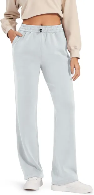 G4Free Smoofit Wide Leg Sweatpants Yoga Pants with Pockets Drawcord Casual Lounge Pants Modal Soft Petite/Regular/Tall