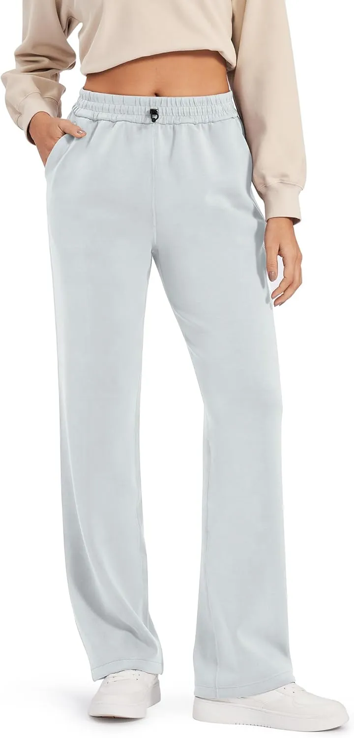 G4Free Smoofit Wide Leg Sweatpants Yoga Pants with Pockets Drawcord Casual Lounge Pants Modal Soft Petite/Regular/Tall