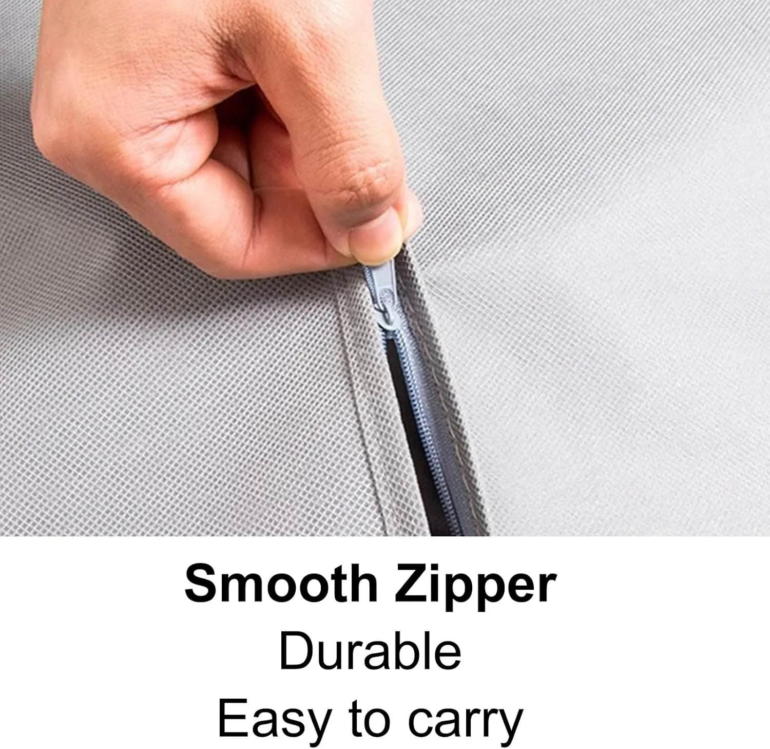Garment Bags for Hanging Clothes, Garment Covers with Transparent Window, Suitable for Down Jackets, fur Coats, Thick Clothing(Gray,60x10x120cm/24x4inx51in)