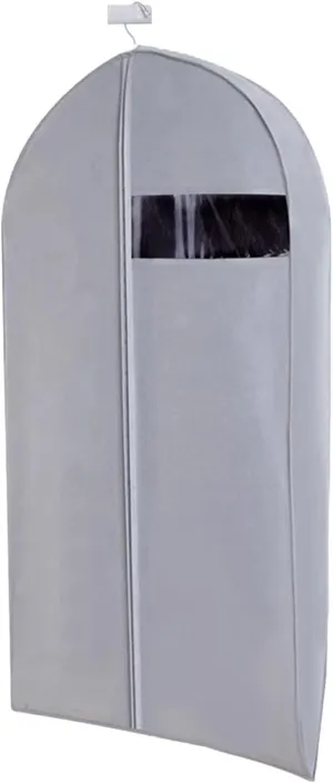 Garment Bags for Hanging Clothes, Garment Covers with Transparent Window, Suitable for Down Jackets, fur Coats, Thick Clothing(Gray,60x10x120cm/24x4inx51in)