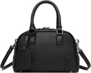 Genuine Leather Handbags for Women - Stylish Top Handle Satchel Tote & Crossbody Bag in Khaki