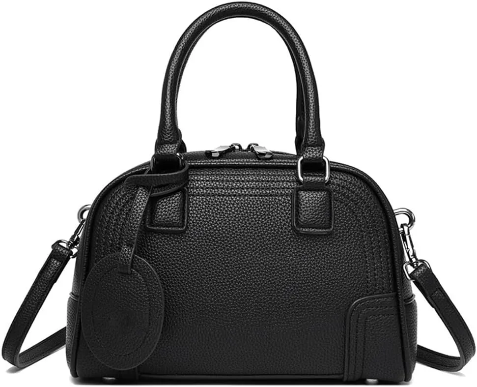 Genuine Leather Handbags for Women - Stylish Top Handle Satchel Tote & Crossbody Bag in Khaki