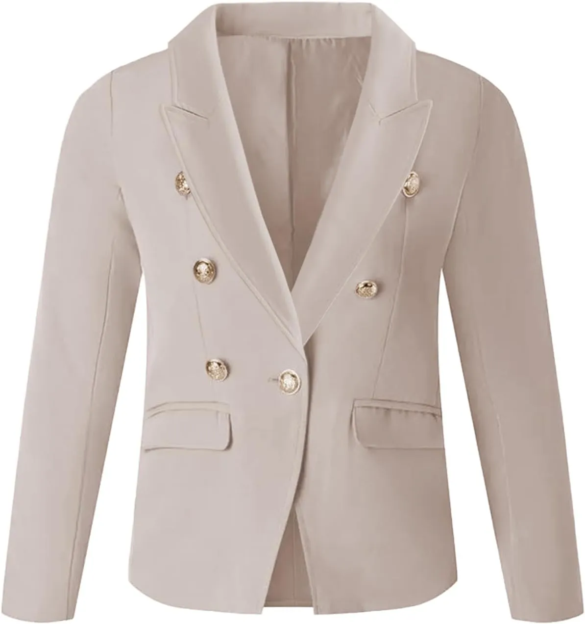 Girls Blazer Jacket Double Breasted Button Down Long Sleeves Blazers School Jackets
