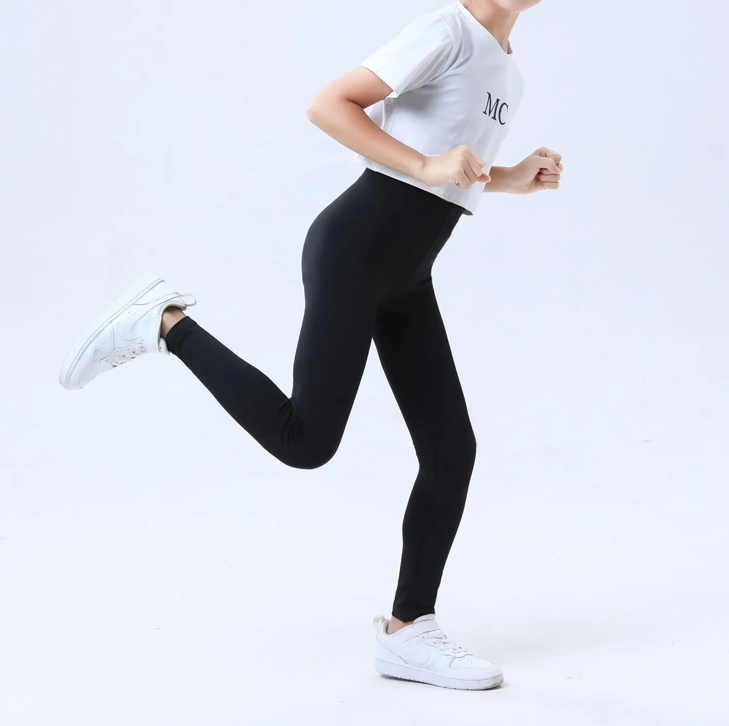 Girls MultiPacks Soft Stretch Leggings Full-Length Pants Basic Wear 4-13 Years