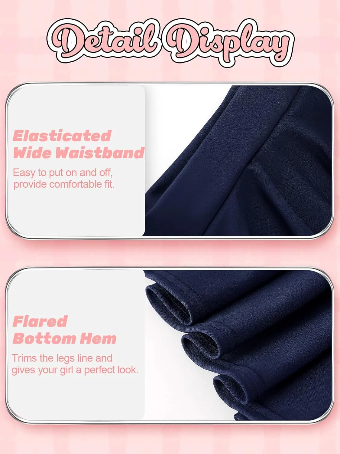 Girls Skirts Casual Mini Flare Pleated Skirt with Shorts High Waisted Skater Skirt A Line Skorts