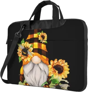 Gnome Bee Yellow Floral Ultra-thin portable shoulder laptop bag Stylish and Protective Shockproof soft lining