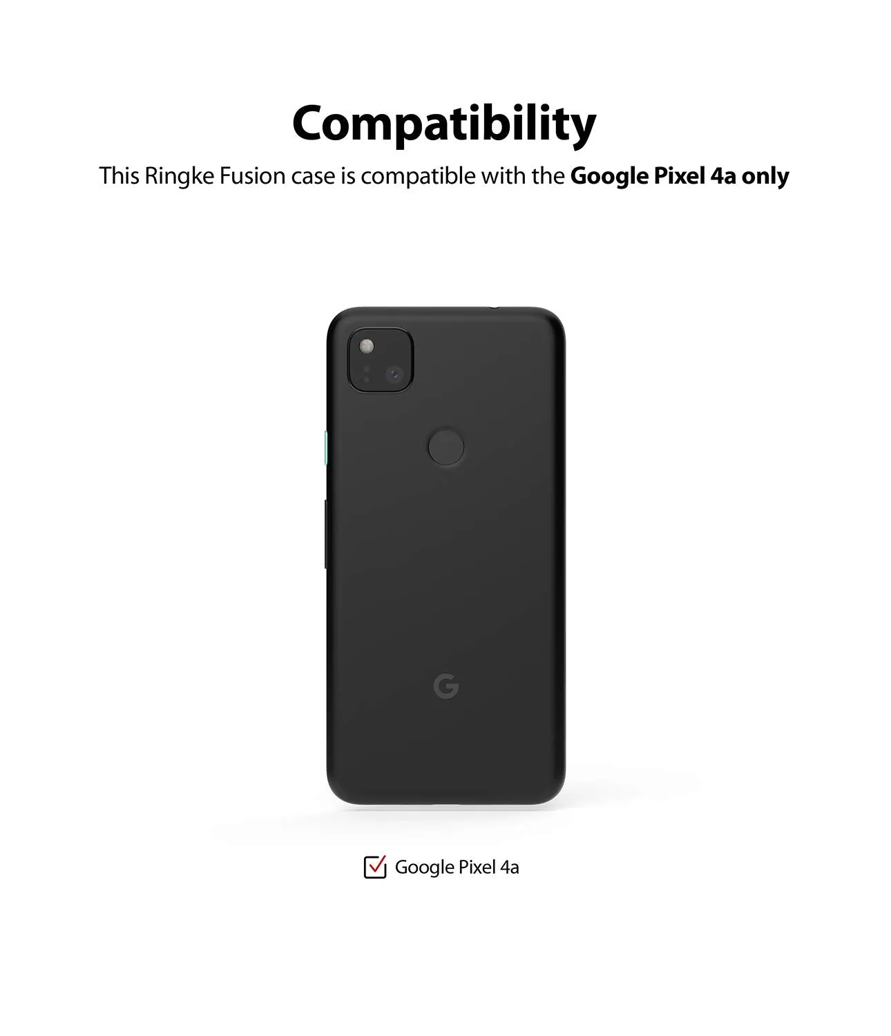 Google Pixel 4a Back Cover Case | Fusion - Smoke Black