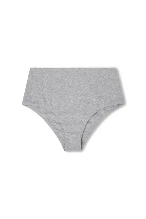 Grey Marle Waisted Full Brief