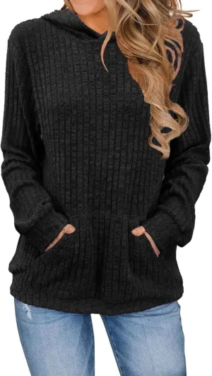 Gumipy Oversized Hoodies Sweatshirt for Women Knit Long Sleeve Shirts Tops Trendy Tunic Sweater Sweatshirt Comfrt Hoodie