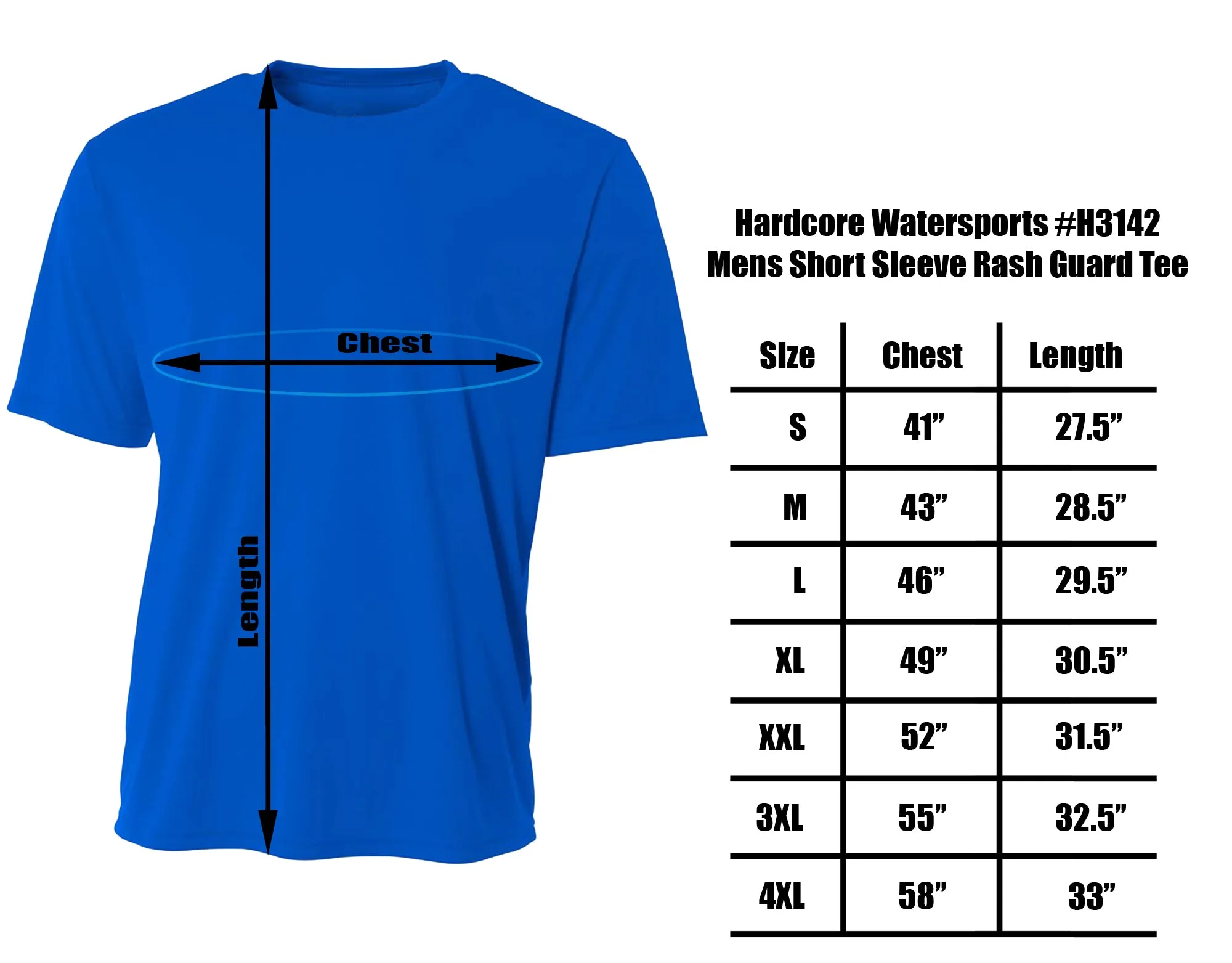 Hardcore Men's Short Sleeve Rash Guard Surf Shirt - Relaxed Fit Swimwear Designed for Maximum Comfort and Performance