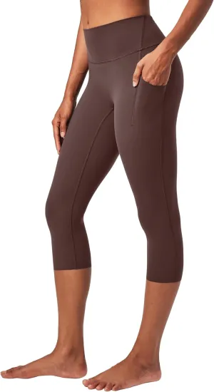 Heathyoga Buttery Soft Capri Leggings with Pockets for Women Tummy Control Capri Pants High Waisted Yoga Pants Women