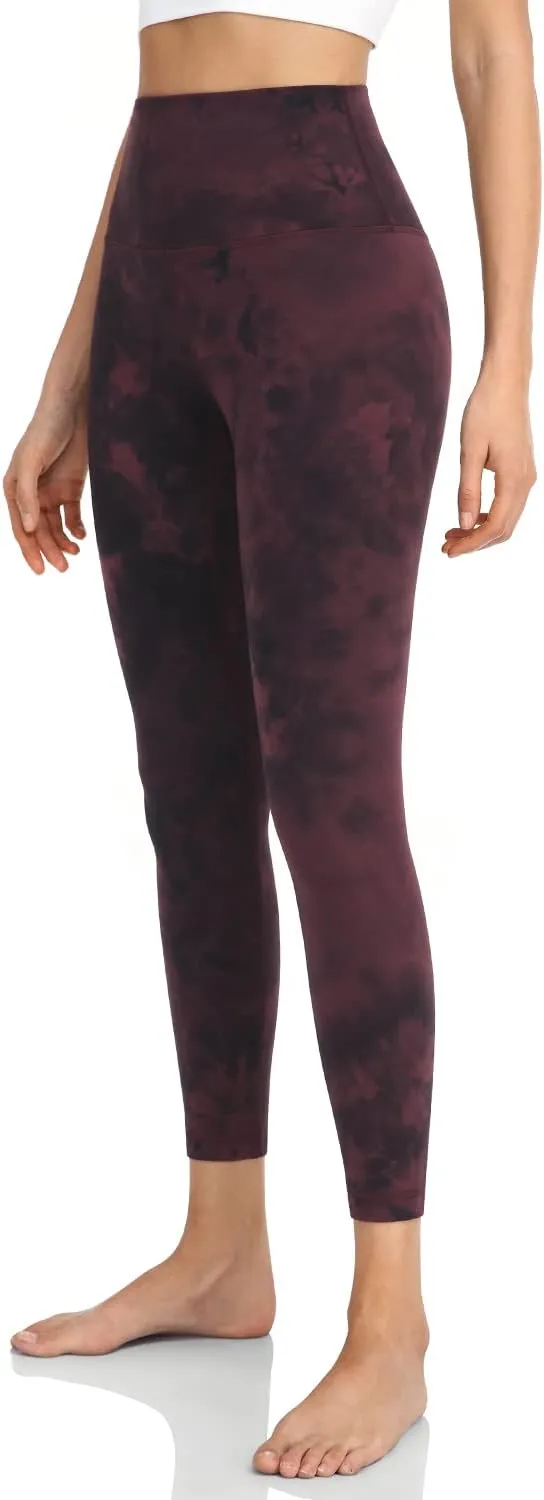 HeyNuts Essential/Pure&Plain 7/8 Leggings, High Waisted Compression Soft Pants Workout Athletic Yoga Pants 25"