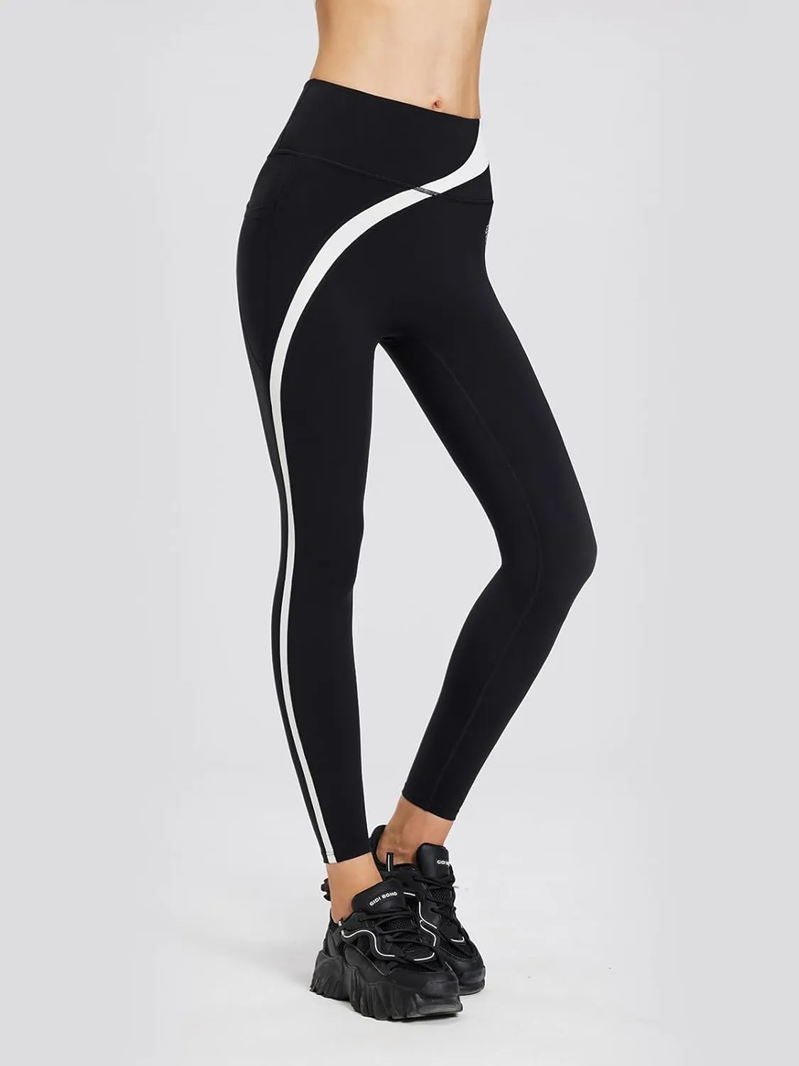 High Waist Leggings for Women Tummy Control Workout Soft Yoga Pants with Pockets