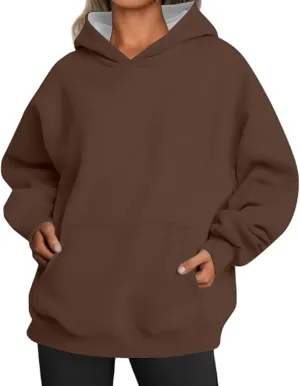 Hoodies for Women Oversized Hoodies Trendy Fleece Sweatshirts Long Sleeve Sweaters Pullover Fall Outfits with Pocket
