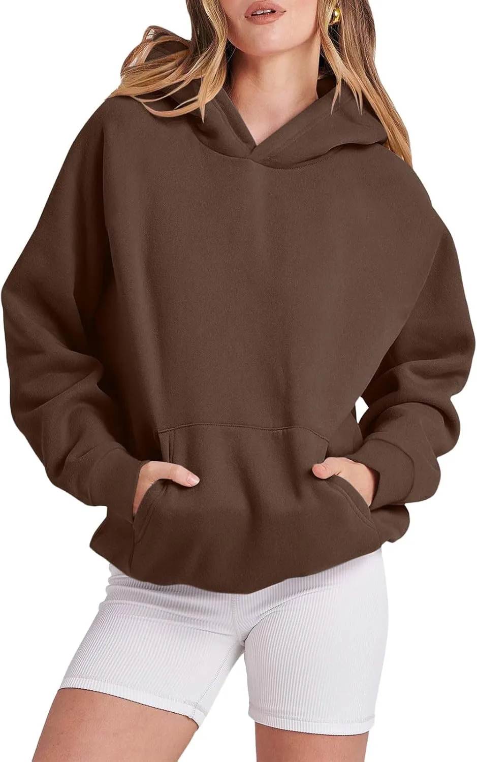 Hoodies for Women Oversized Hoodies Trendy Fleece Sweatshirts Long Sleeve Sweaters Pullover Fall Outfits with Pocket