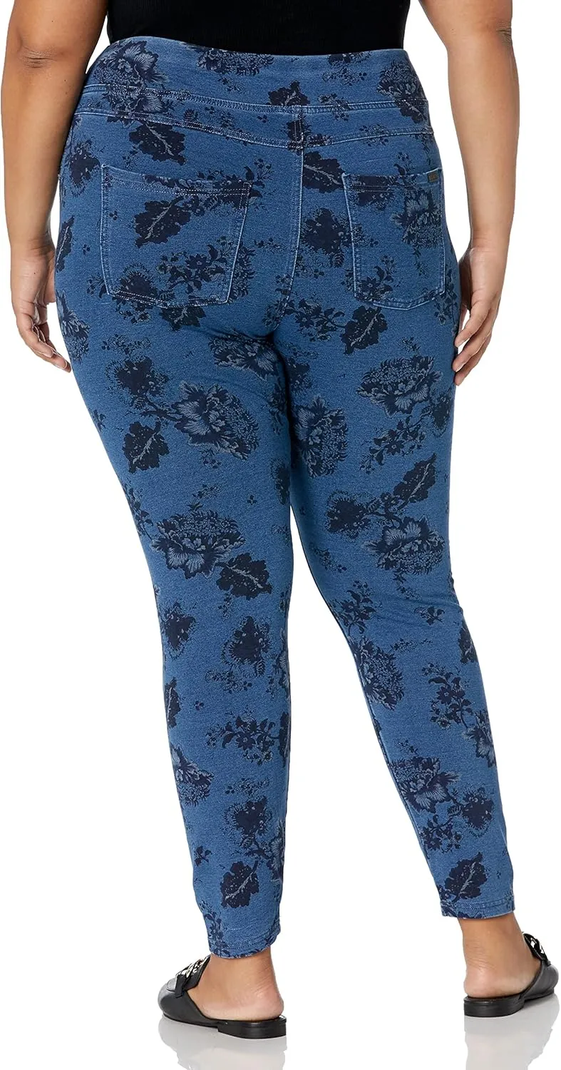 HUE Women's Super Soft Stretch High Rise Denim Leggings, No Side Seams