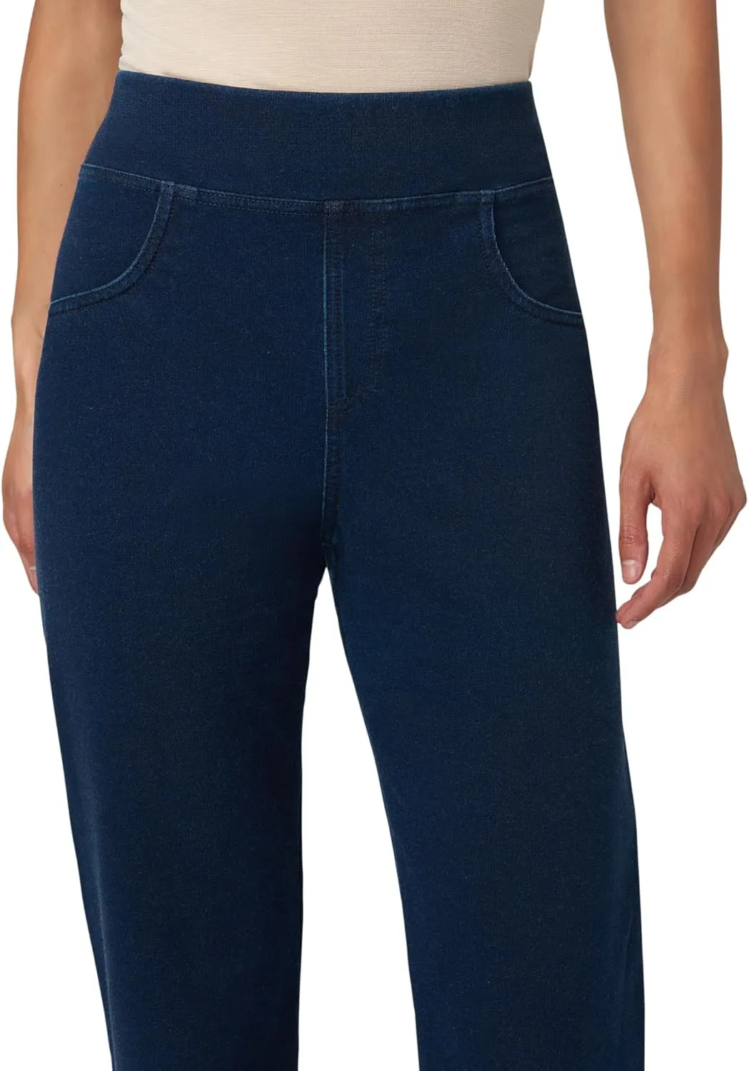 HUE Women's Super Soft Stretch High Rise Denim Leggings, No Side Seams