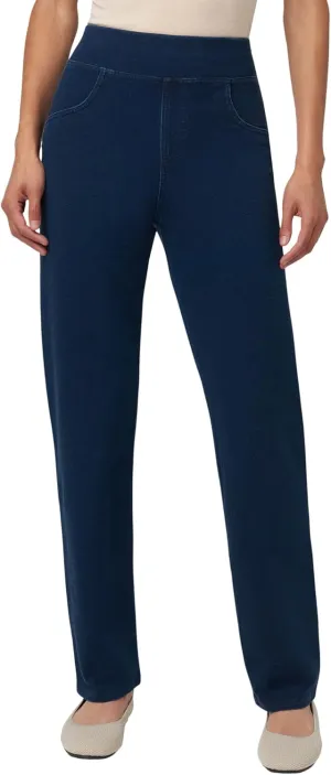 HUE Women's Super Soft Stretch High Rise Denim Leggings, No Side Seams
