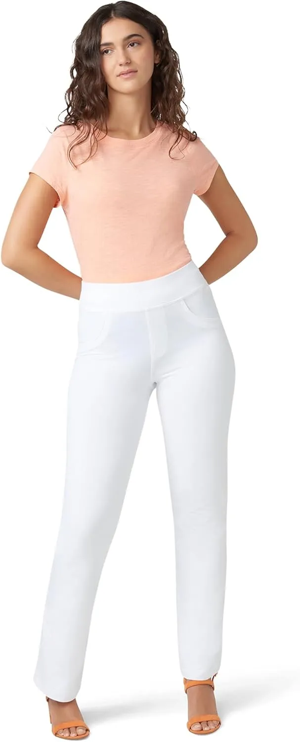 HUE Women's Super Soft Stretch High Rise Denim Leggings, No Side Seams