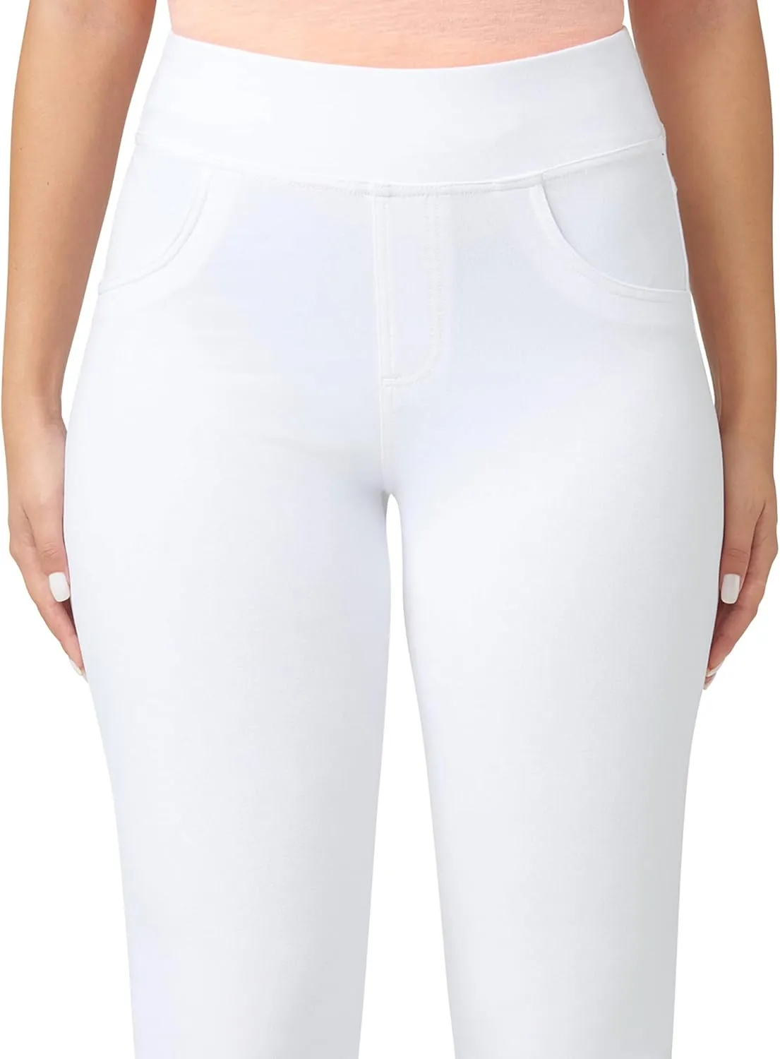HUE Women's Super Soft Stretch High Rise Denim Leggings, No Side Seams
