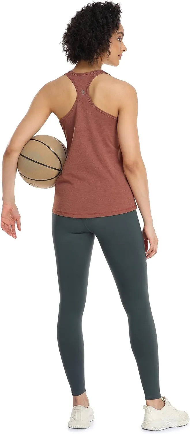 icyzone Women's Racerback Workout Athletic Running Tank Tops (Pack of 3)