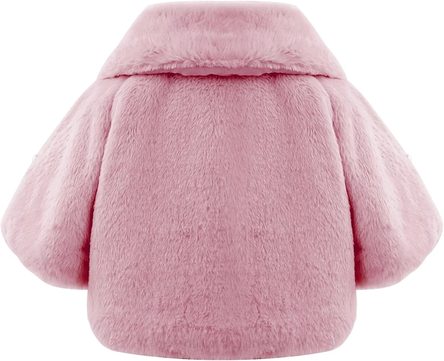iiniim Toddler Baby Girls Faux Fur Coat Cloak Jacket Dress Cover Cape Poncho for Wedding Birthday Winter Warm Outerwear