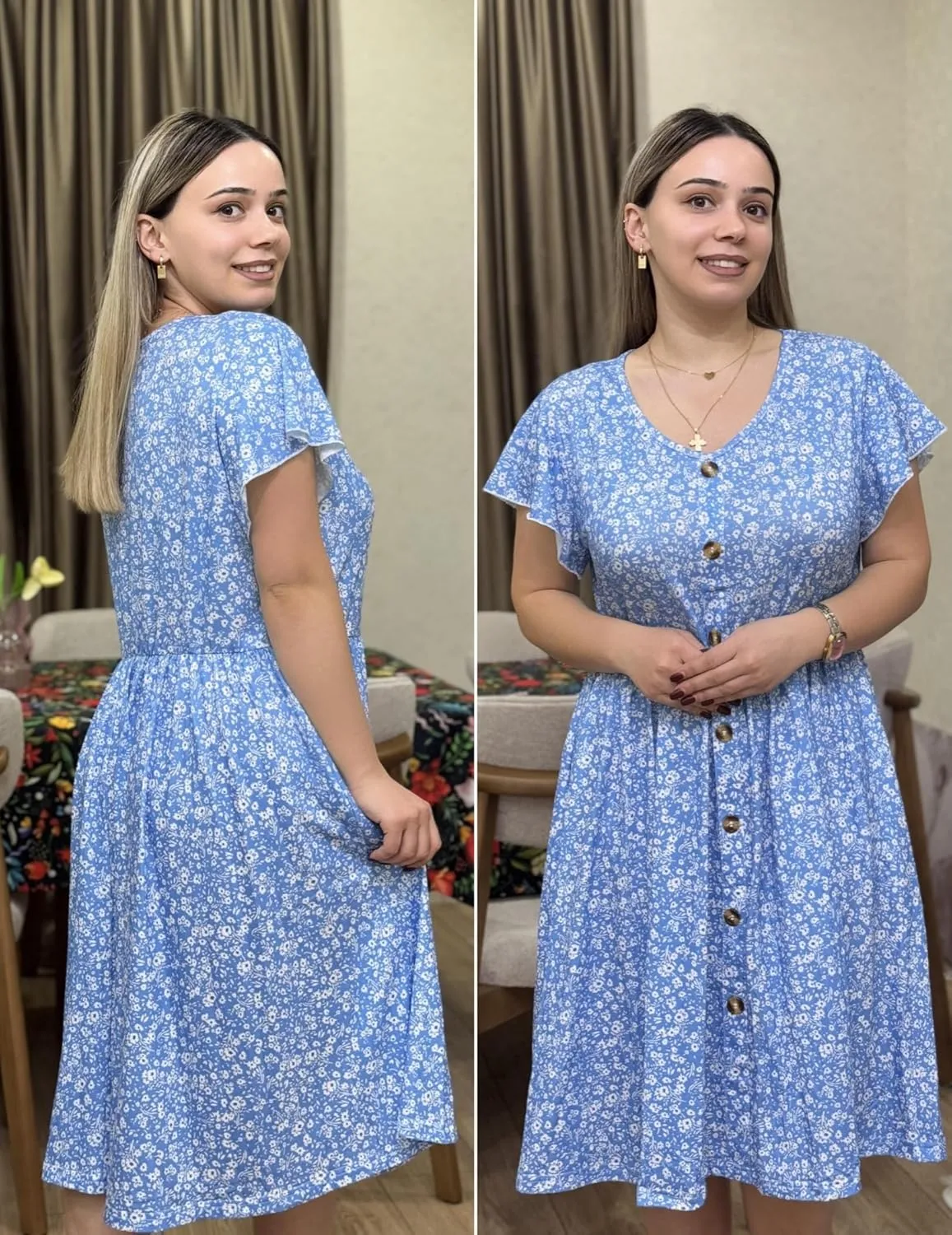 IN'VOLAND Plus Size Summer Dresses for Women Casual Floral A-line Dress Flowy Beach Sundress with Pockets
