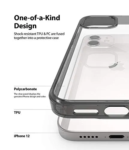 iPhone 12 / 12 Pro Back Cover Case | Fusion - Smoke Black