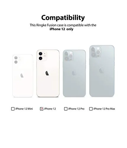 iPhone 12 / 12 Pro Back Cover Case | Fusion - Smoke Black