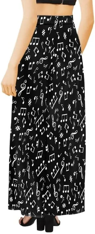Irisjudy Women Casual High Waisted Palazzo Pants Van Gogh Art, Boho Peacock Comfy Wide Leg Pants Soft Pjs for Women Oversized