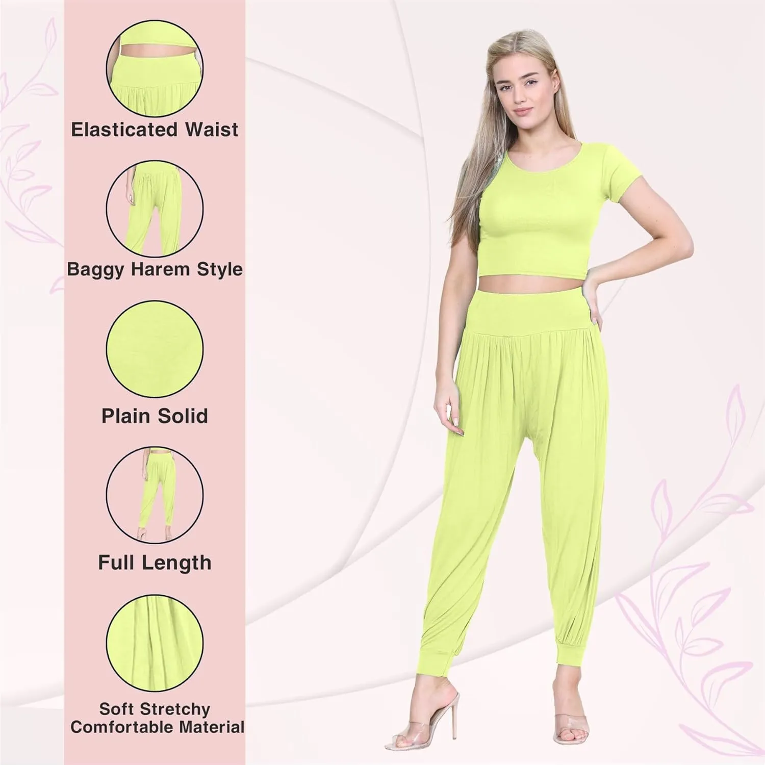 Janisramone Women Alibaba Hareem Trouser | Stylish & Trendy Harem Pants for Women, Lightweight Summer Pants for Women