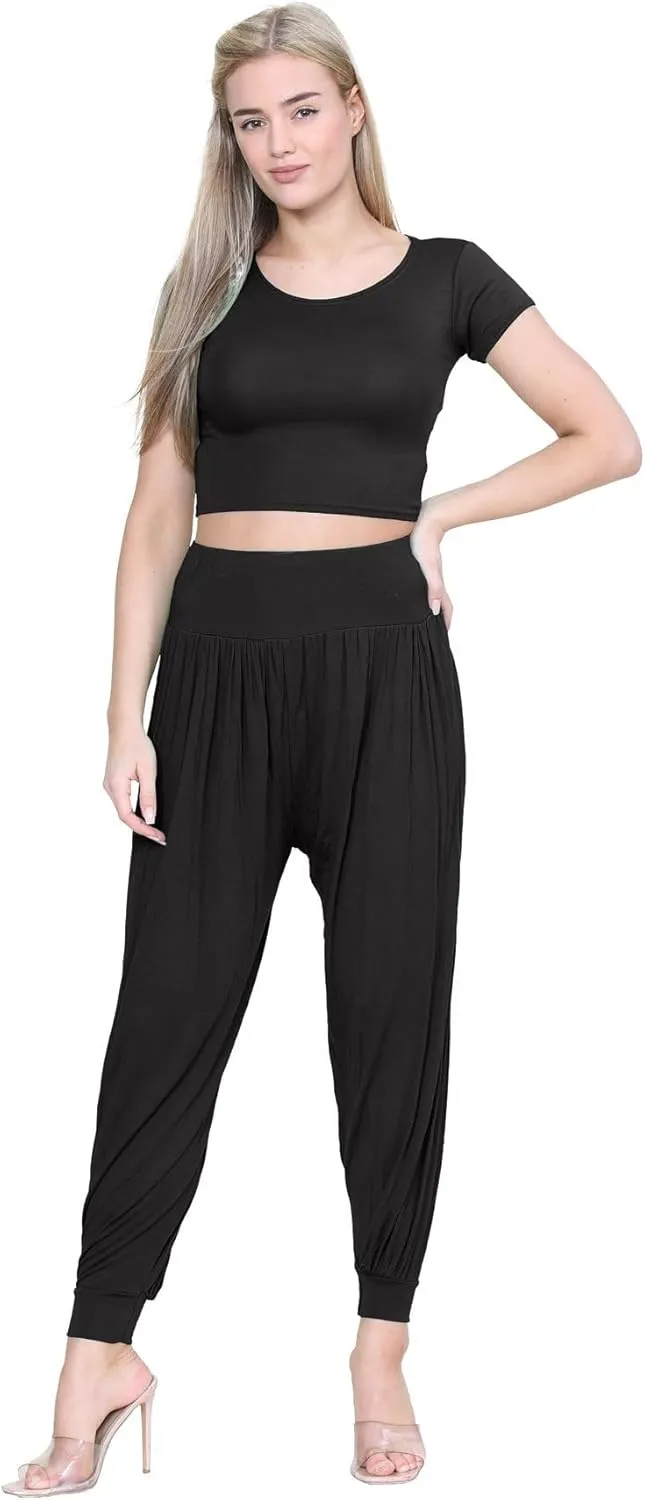 Janisramone Women Alibaba Hareem Trouser | Stylish & Trendy Harem Pants for Women, Lightweight Summer Pants for Women