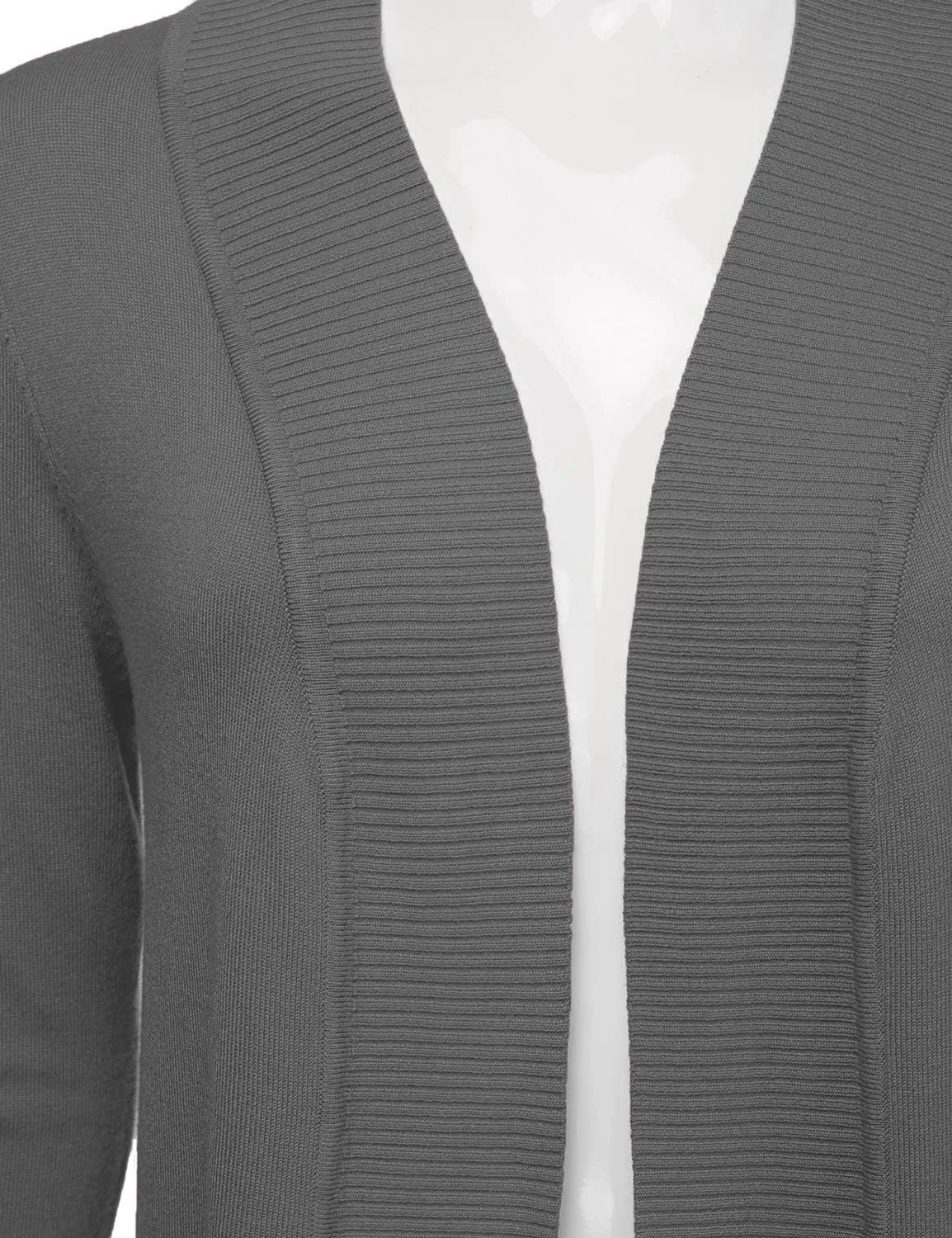JJ Perfection Casual Open Front Knit Cardigan Long Sleeve with Side Pockets Basic Sweater Jackets for Womens with Plus Size