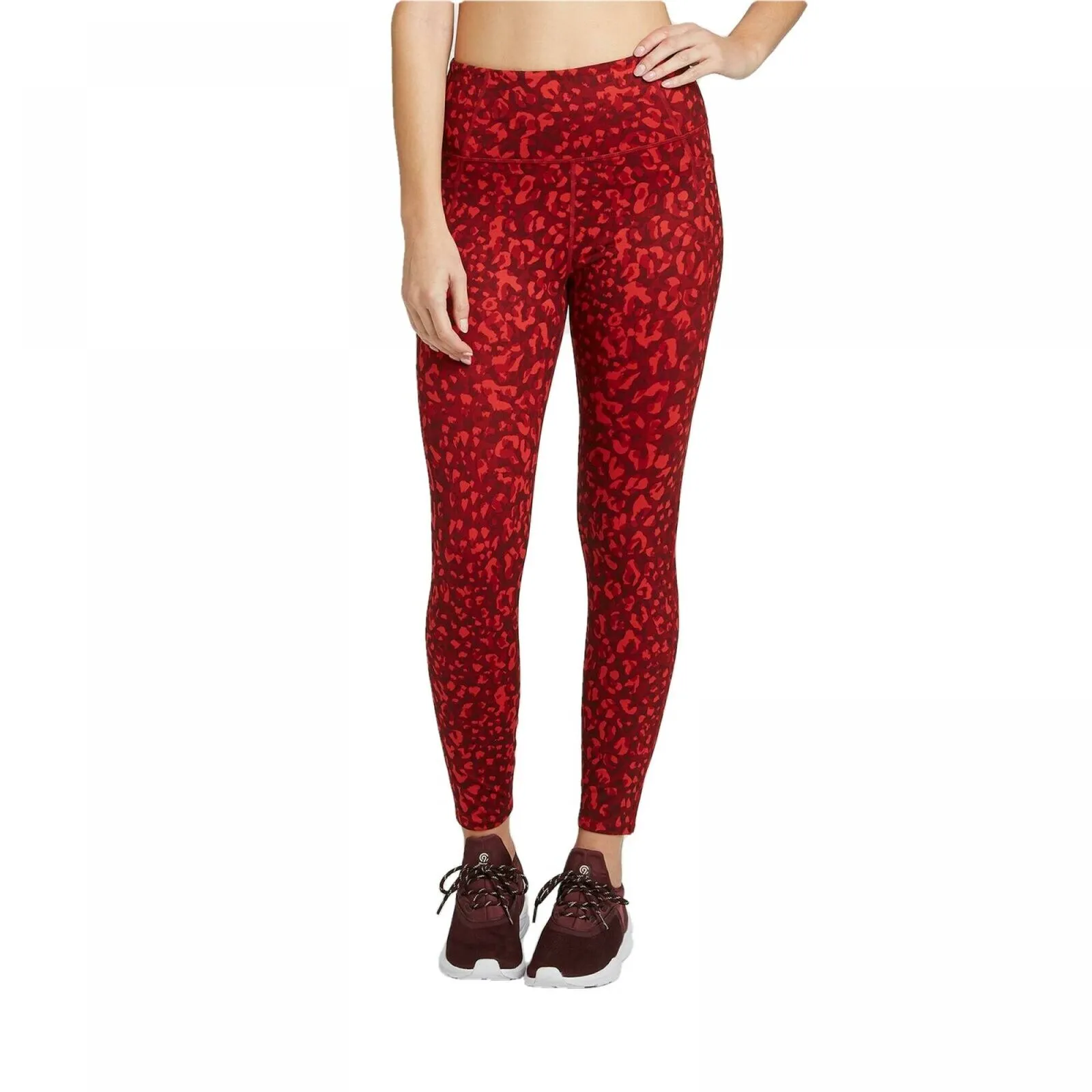 JoyLab Women's Leopard Print High Waisted 7/8 Leggings