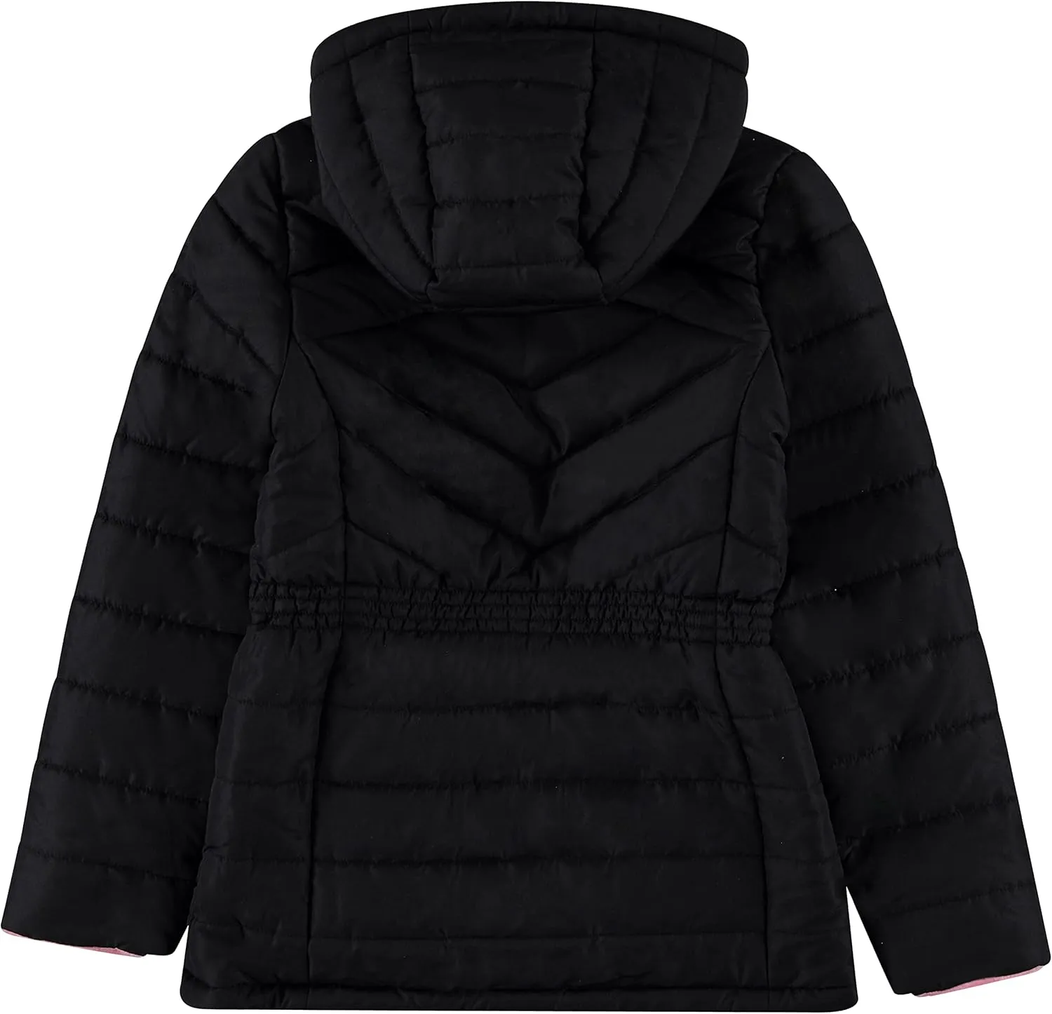Juicy Couture Girls Reversable Coat, Faux Fur Hooded Winter Jacket, Warm Padded Parka Hoodie, Kids Heavyweight Winter Coat