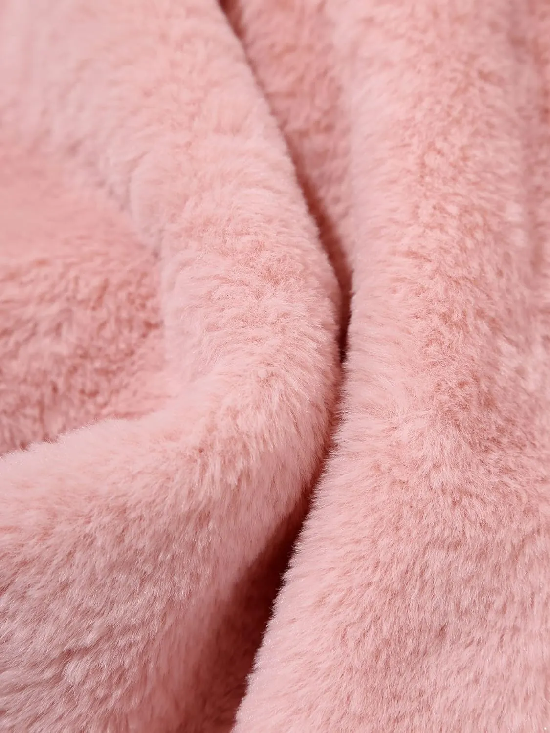 Kaerm Toddler Baby Girls Cute Carseat Poncho Faux Fur Hooded Cape Cloak Fleece Jacket Coat Winter Outerwear