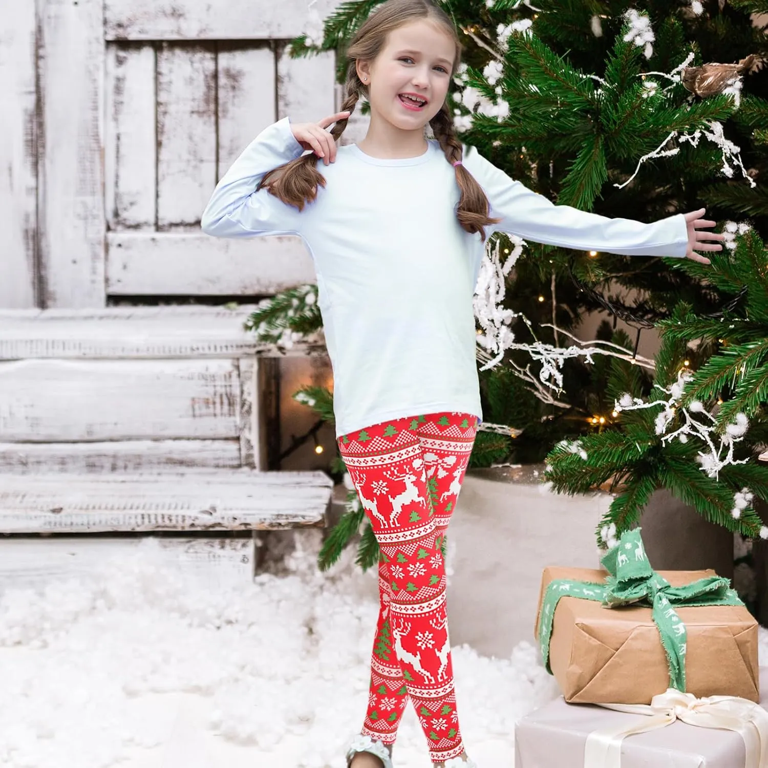 Kid Girls Unicorn Rainbow Mermaid Leggings Soft Stretchy Pants High Waist Slim Tights