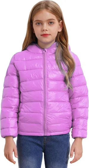Kids Teens Winter Coat Puffer Jacket Boys Girls Long Sleeve Hoodie Ultra Lightweight Down Coat