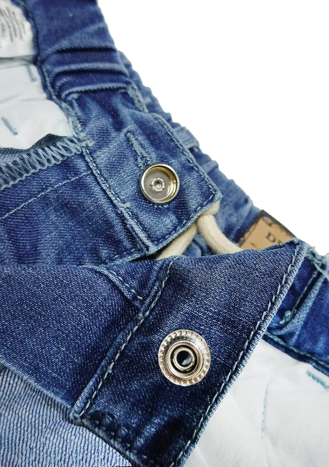 KIDSCOOL SPACE Baby Girl Boy Jeans,Soft Ripped Denim Elastic Band Inside Pants