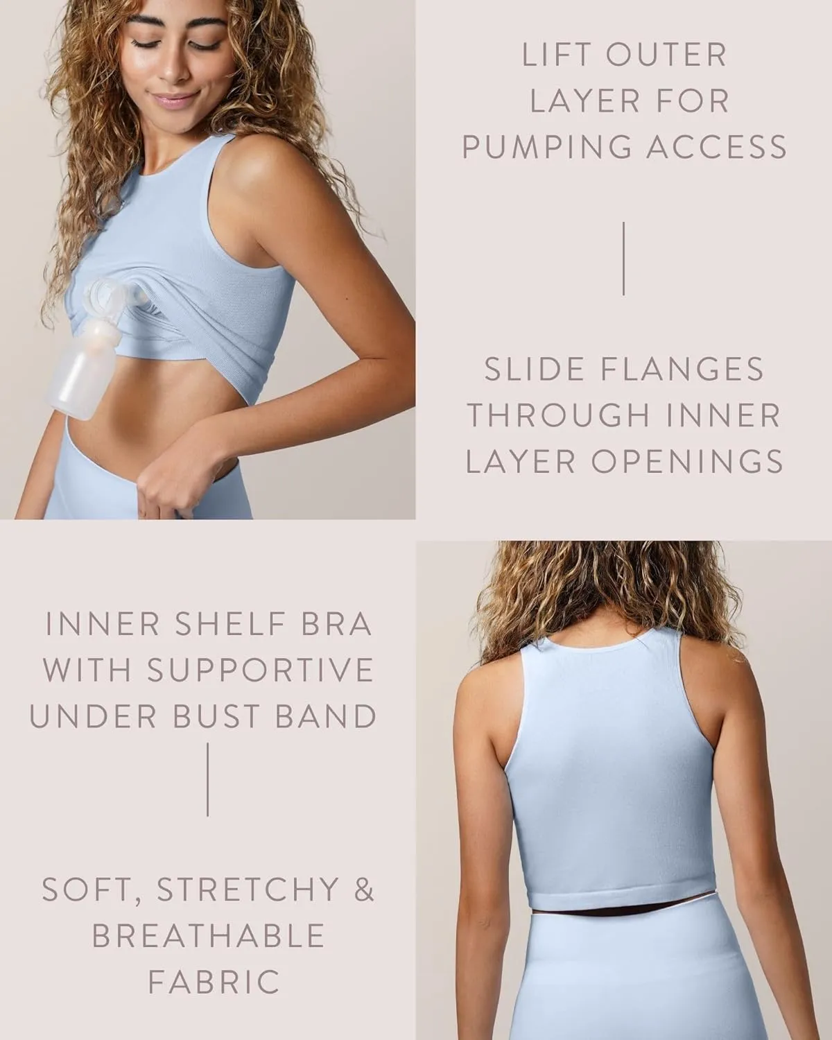 Kindred Bravely Sublime Hands-Free Pumping Longline Bra | Nursing Tank Tops