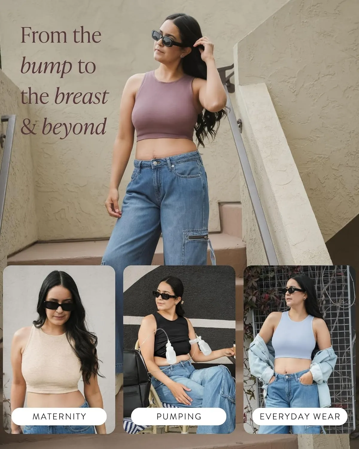 Kindred Bravely Sublime Hands-Free Pumping Longline Bra | Nursing Tank Tops