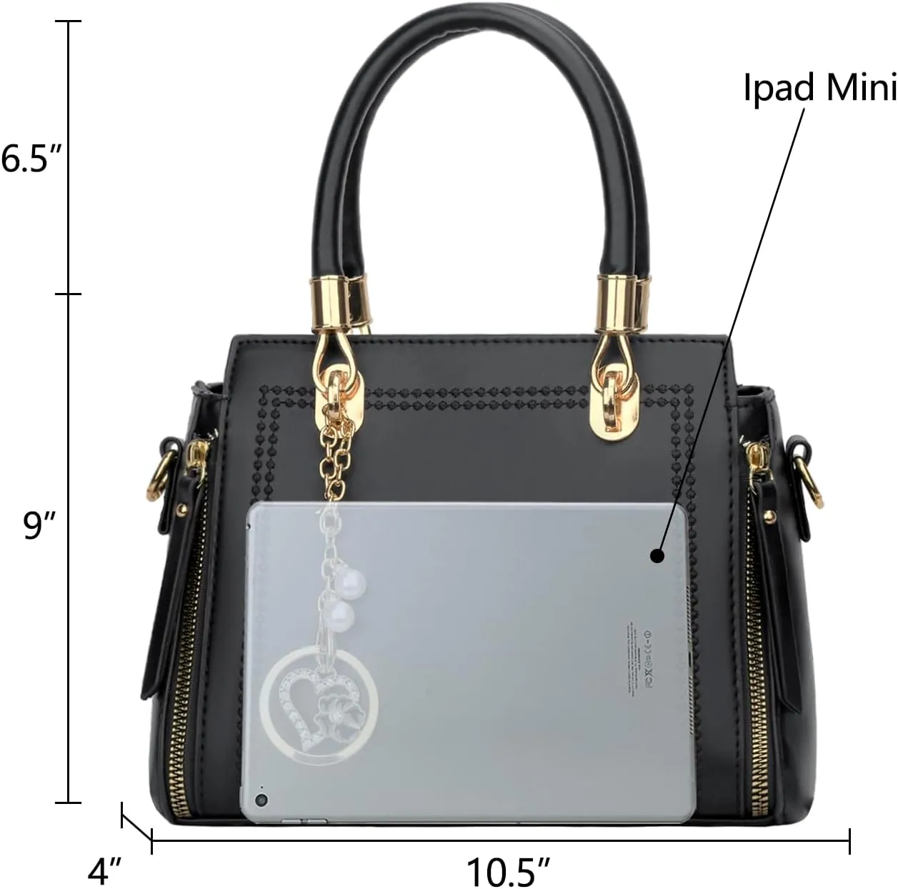 KKXIU Stylish Women Satchel Purses and Handbags Vegan Leather Top Handle Shoulder Crossbody Bag