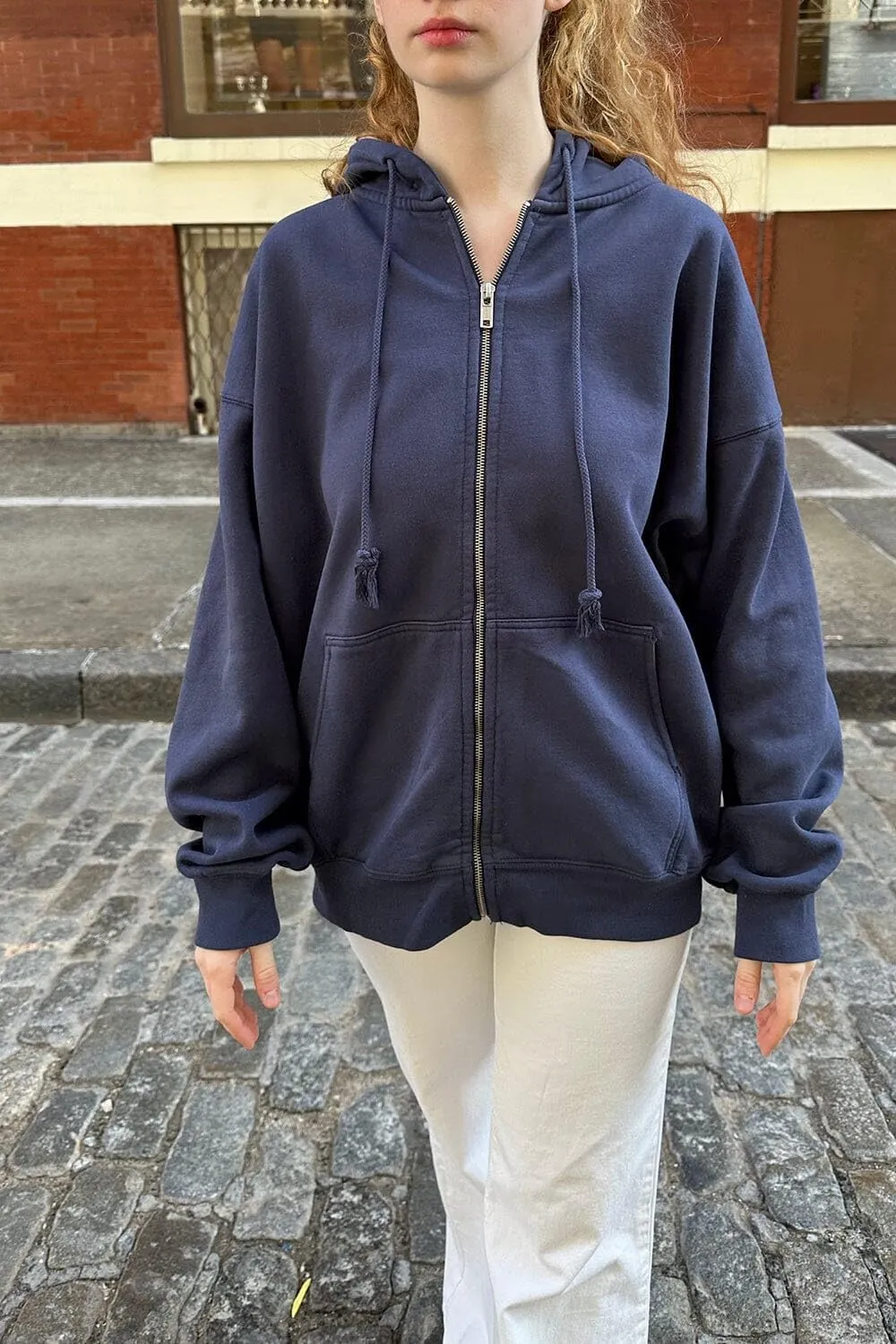 KMBANGI Women Y2k Oversized Zipper Hoodie with Pockets Loose Zip Up Sweatshirts Hooded Jacket Harajuku Trendy Streetwear
