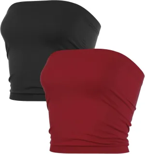 Kurve Medium Length Bandeau Bra Top - UV Protective Fabric UPF 50  (Made with Love in The USA)