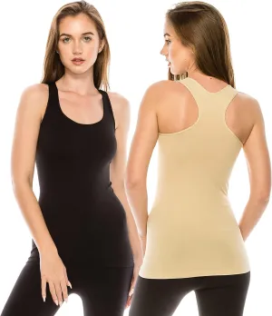 Kurve Seamless Supersoft Racerback Tank, UV Protective Fabric UPF 50  (Made with Love in The USA)