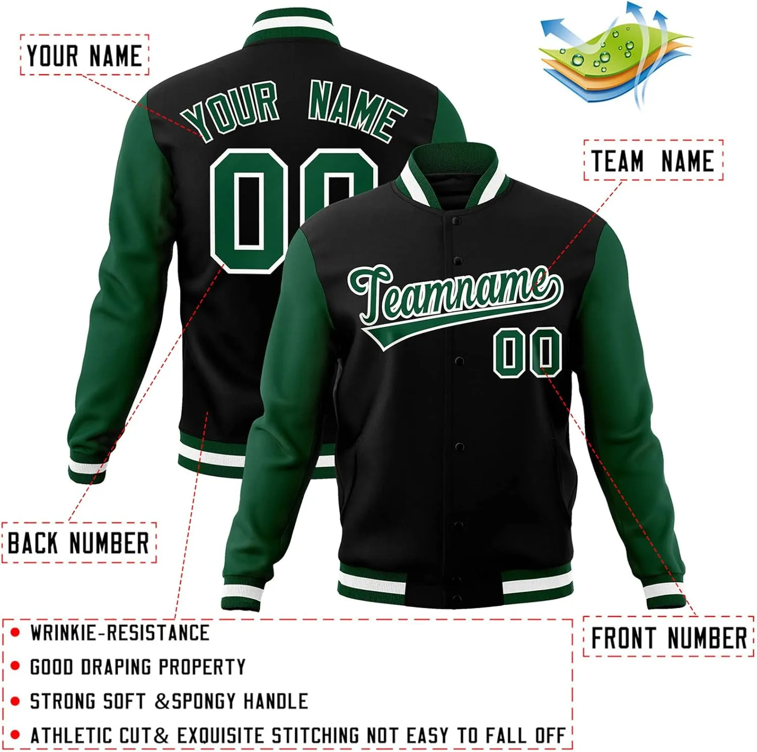 KXK Custom Men/Women/Youth Varsity Baseball Jacket Blend Letterman Jackets Stitched Personalized Name Number Logo Big Size