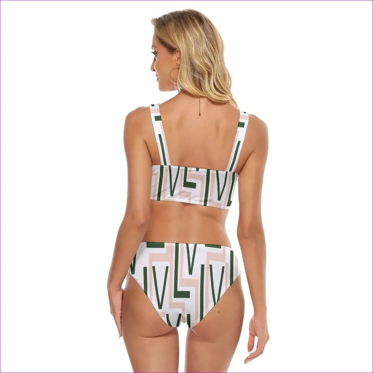 Labyrinth 2 Womens Crop Top Swimsuit