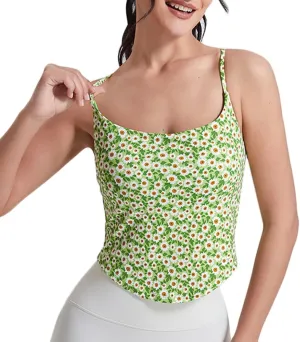Ladies Tank Tops with Built in Bra Athletic Camisole Gym Workout Running Yoga Vest Tops for Women