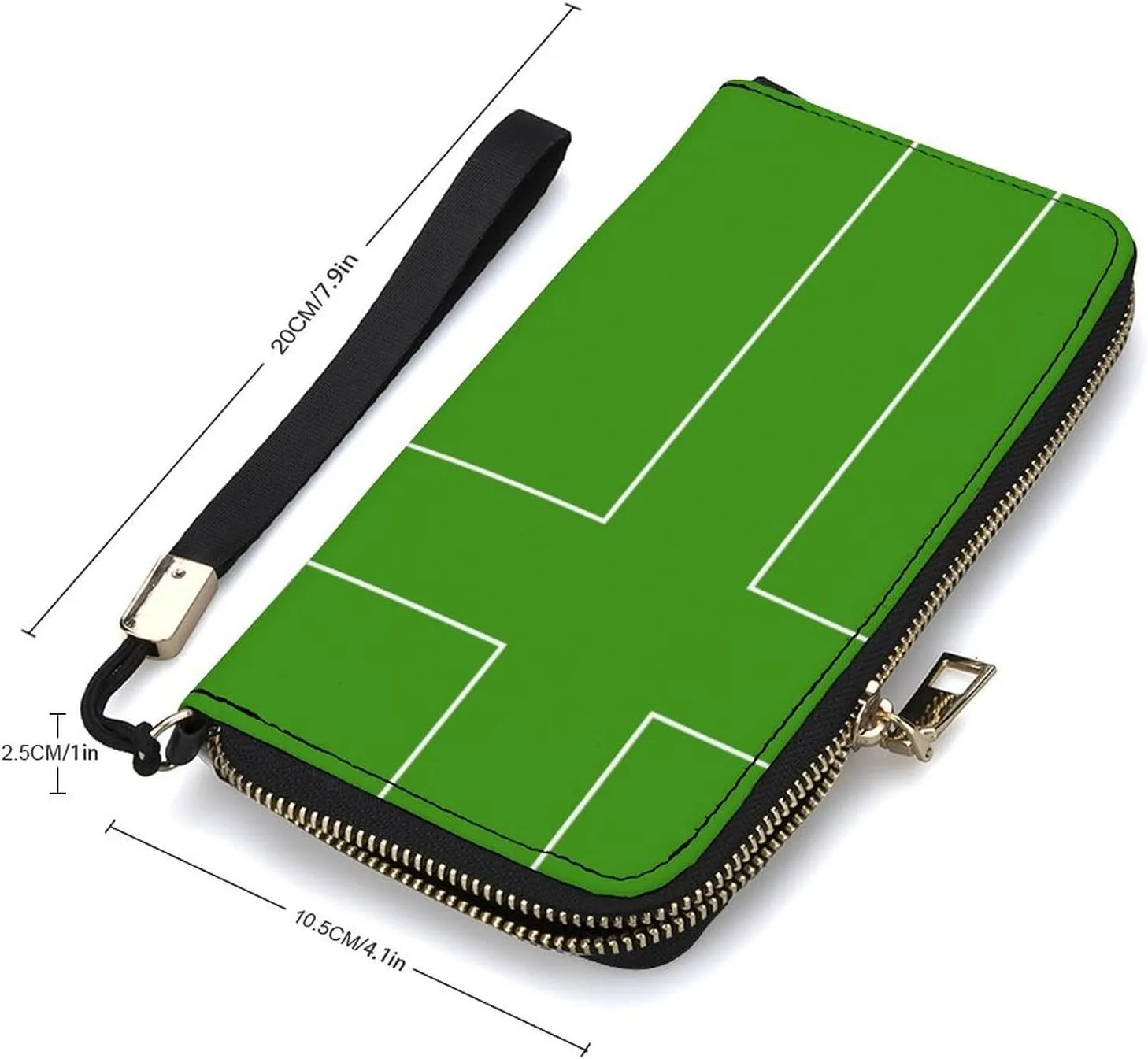 Ladonia Flag Long Purse with Removable Wristlet Stylish PU Leather Zipper Wallet for Women Men